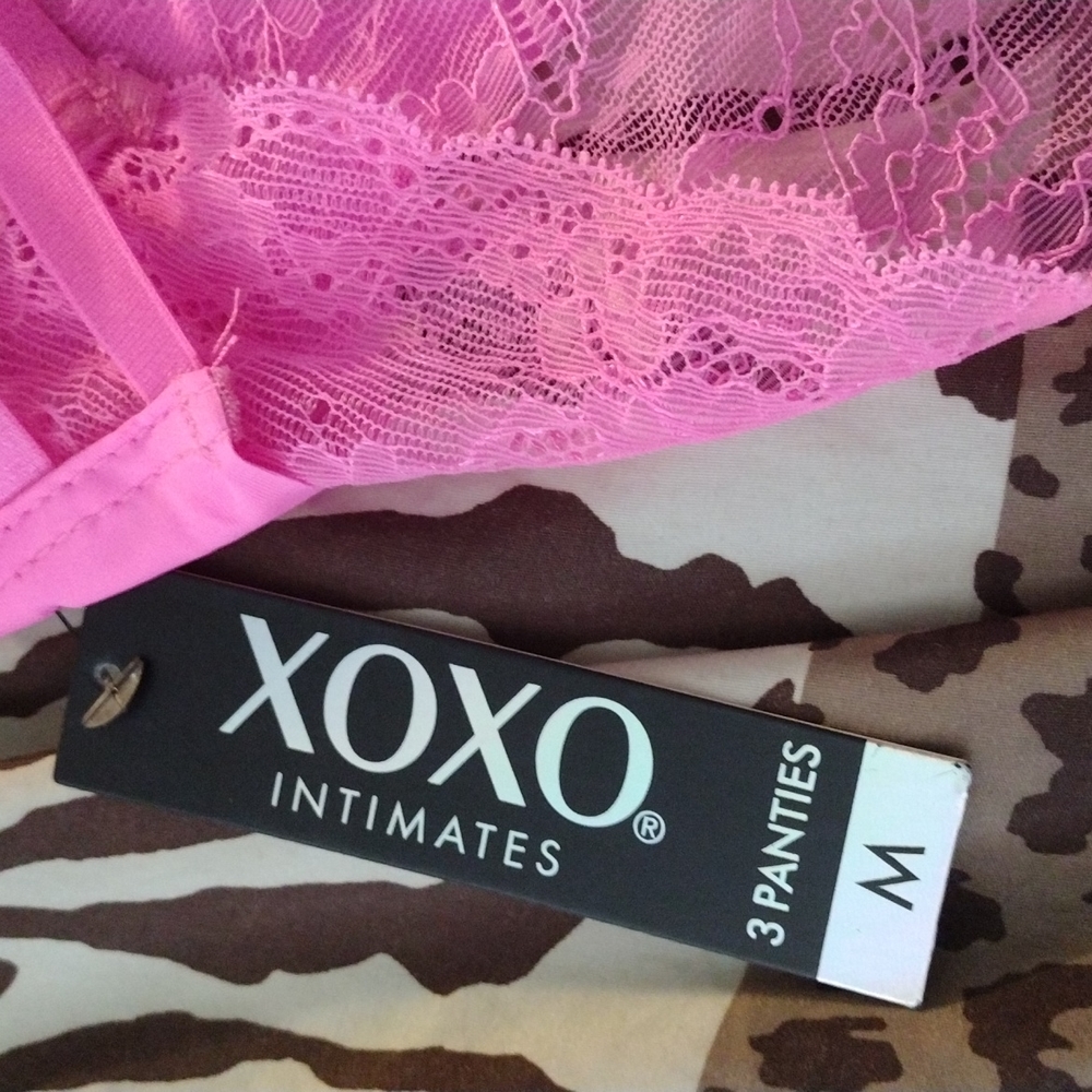 XOXO PINK LOVE XOXO PANTIES SIZE MEDIUM BRAND NEW NEVER WORN - Picture 5 of 7